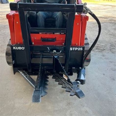 skid steer fence puller|skid steer tree puller.